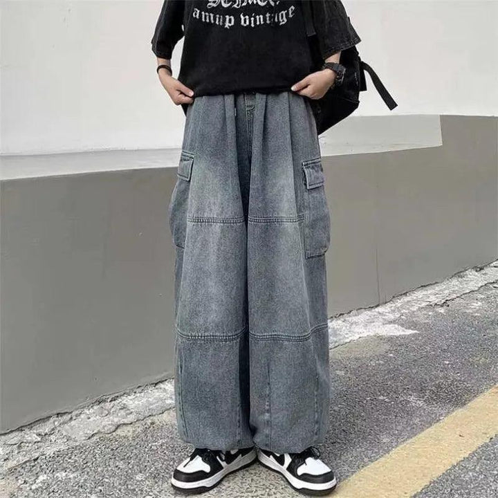 Y2K Trousers Baggy Jeans bottom Cool blue S  - VONVEX