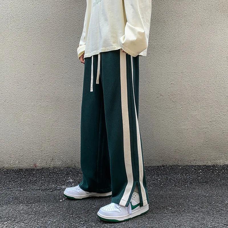 Y2K Wide-Leg Pants Korean Version  Green M(45kg-55kg)  - VONVEX