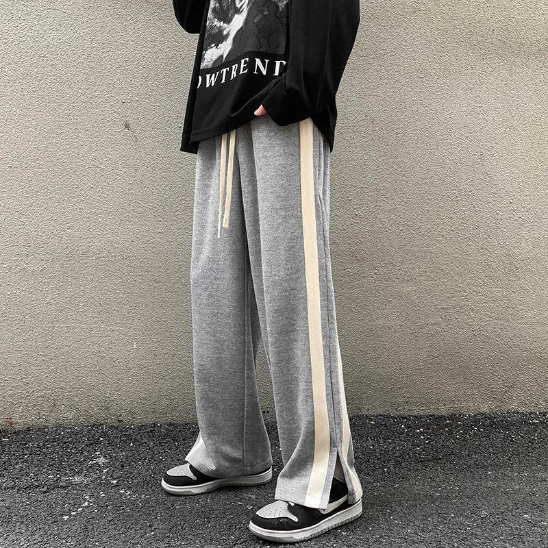 Y2K Wide-Leg Pants Korean Version  Gray M(45kg-55kg)  - VONVEX